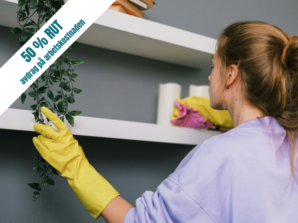 privatstädning i Lidköping - 50 % RUT-avdrag på – Pejastäd